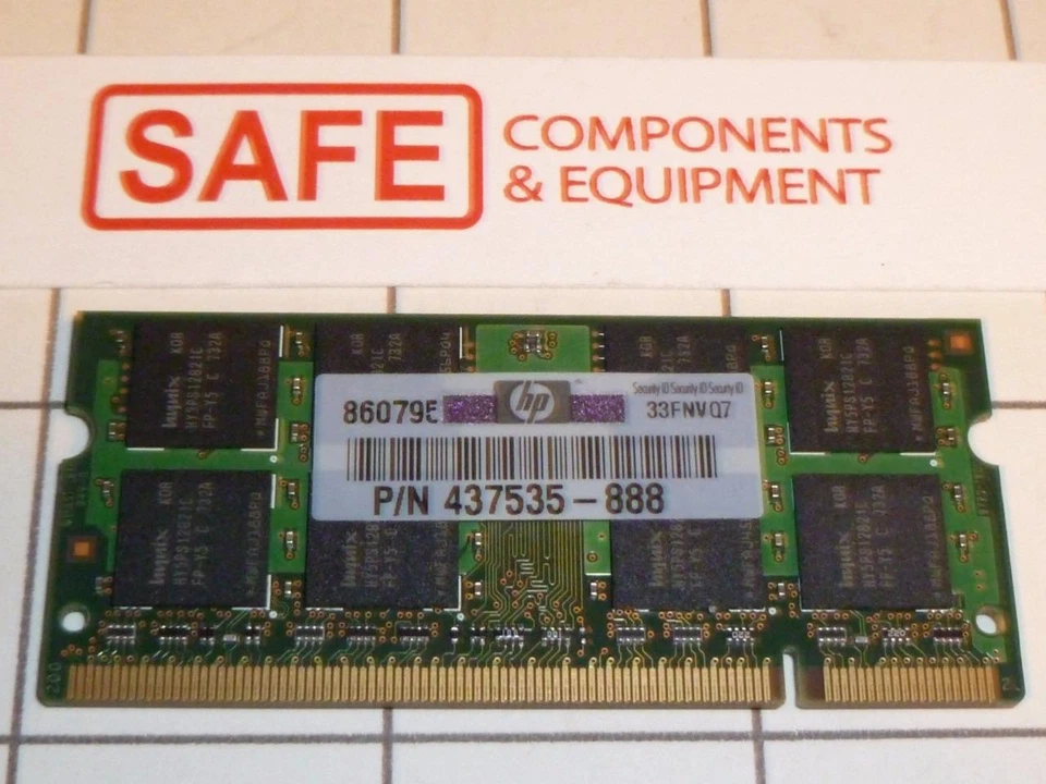 1GB SODIMM HP 437535-888 Hynix DDR2 667MHz PC2-5300 200 Pin Memory MM-076 - Image 1 of 1