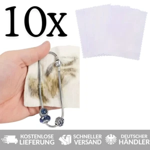 10x Polier Silberpflegetuch Schmucktuch Silber Poliertuch Reinigungstuch Putzen - Bild 1 von 6