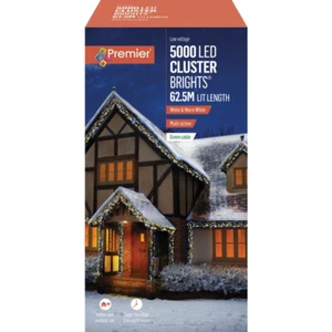 5000 LED Cluster Indoor Outdoor Christmas Tree Lights Timer WHITE & WARM WHITE - Picture 1 of 3