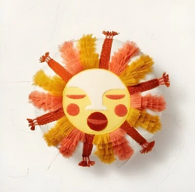 Jungalow By Opalhouse Fringe and Embroidered Sun Pillow 16” Round - NEW SEALED!! - Image 1 of 4