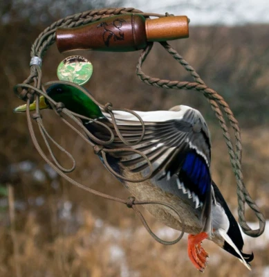 Mallard Master metal palheta pato chamada moeda e cordão Mallard Master banda caça - Imagem 1 de 4