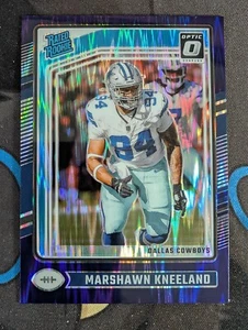 2024 Donruss Optic Marshawn Kneeland Rated Rookie Purple Shock Prizm RC Card - Picture 1 of 2