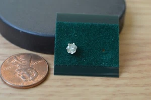 SINGLE EARRING One 0.23ct Color Change Alexandrite Solitaire ~ Fine Silver 3.5mm - Picture 1 of 9