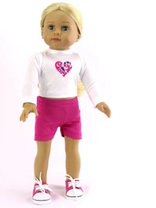 2 Pc Cheerleading Practice Outfit Fits American Girl Dolls & Blaire! 18" Dolls - Picture 1 of 3