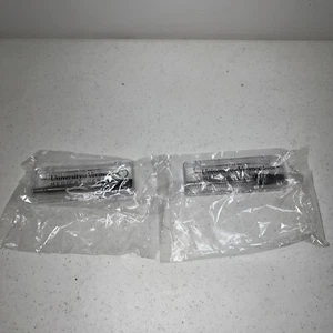 Juego de 2 pajitas plegables reutilizables de acero inoxidable y limpiador estuche de viaje logotipo - Imagen 1 de 4