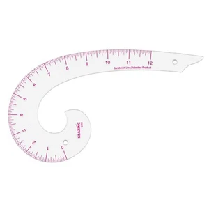 Comma Shaped French Curve Ruler for Pattern Making, Sewing, Quilting, Clear - Picture 1 of 18