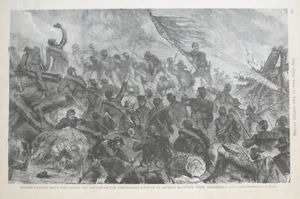 Original Civil War Lithograph BATTLE OF LOOKOUT MOUNTAIN Chattanooga Tennessee - Picture 1 of 11