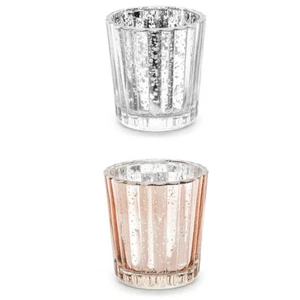 4 Stück Kerzenhalter aus Glas Höhe 6cm Farbauswahl Teelichthalter - Bild 1 von 5