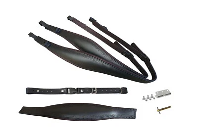 Steirische Harmonika Harmonikariemen Komplettset Elegant XL schwarz VMS Leder