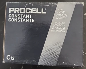 Duracell Procell Constant Batteries C12/Box of 12/Best by 2033 - Picture 1 of 6