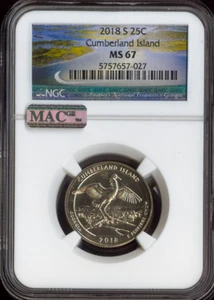 2018-S Cumberland Island Quarter NGC MS67 MAC Quality - Picture 1 of 2