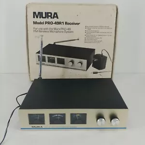 Receptor de micrófono inalámbrico Mura PRO-49R1 de colección sin adaptador de CA probado funcionando - Imagen 1 de 23