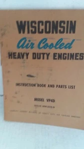 Wisconsin luftgekühlte Schwerlastmotoren Modell VP4D Anleitungsbuch & Ersatzteilliste - Bild 1 von 6