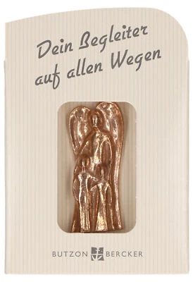 Handschmeichler BUTZON & BERCKER Engel Flügel Kind Figur Bronze Geschenk H=55mm