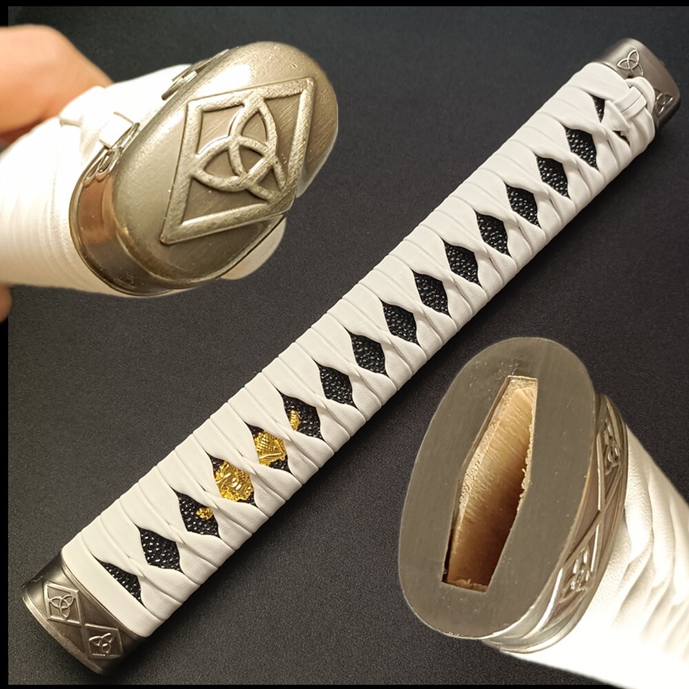 Leather Handle White Collectible Japanese Katanas for sale Leather Handle White Collectible Japanese Katanas for sale