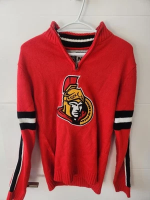 NHL Ottawa Senators Men’s Sweater – Official Licensed Product, Red Knit Pullover - Image 1 of 3