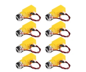 8 Pcs TT Motor DC 3-6V Gearbox, 200RPM, 1:48 Ratio, Shaft Motor for Arduino DIY - Picture 1 of 2