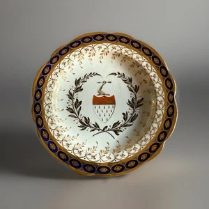 Antique Chamberlain Worcester Armorial Plate, C. 1800 - Picture 1 of 7