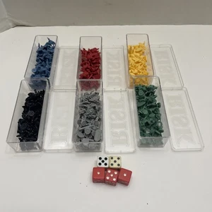 Piezas de juego de riesgo vintage con estuches y dados 6 colores artillario del ejército - Imagen 1 de 9