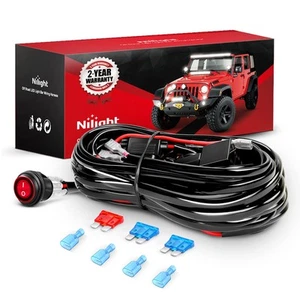 Nilight - NI -WA 06 Kit cablaggio barra luminosa LED - 2 cavi 12V interruttore on off - Foto 1 di 9