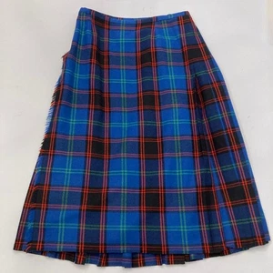 Geoffrey Tailor Highland Crafts Royal Mile Scotland kilt a quadri pura lana donna - Foto 1 di 7