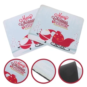 2 PCS Santa Claus Mouse Pad Büro Mauspad Gummi Muster-Schreibtisch-Mousepad - Photo 1/12