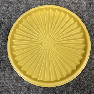 Vintage Tupperware Servalier 808 Yellow Round Lid Replacement Seal 6.5" - Picture 1 of 3