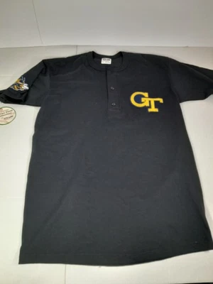 Vtg Proline Georgia Tech  Baseball  PATCH T-shirt Sz M US MADE YELLOW JACKETS  - Image 1 of 4