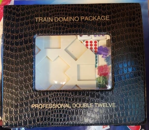 Dominosteine Doppel 12er - für Mexikanischen Zug oder Hühnerfuß - Bild 1 von 3