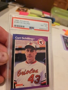 1989 DONRUSS CURT SCHILLING BALTIMORE ORIOLES ROOKIE RC #635 MLB PSA 8 NM-MT - Picture 1 of 6