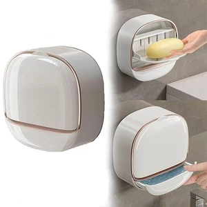 Soap Dish with Drainage Box, Wall Mounted Soap Holder for Shower - Picture 1 of 9