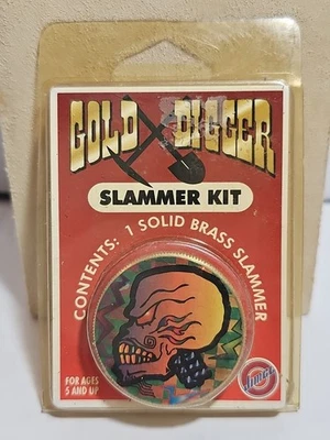 Vintage 1990's POG Solid Brass Slammer Kit Skull Flames Jimel NIP - Image 1 of 4