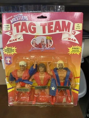 Remco  AWA/wwf All Star Wrestling Fabulous Freebirds figures - Image 1 of 4