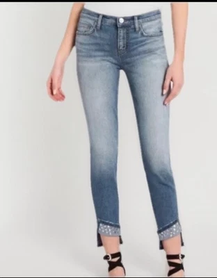 NWT Current Elliot The Turnt Ankle Skinny Stiletto Jeans Studded Sz 26 $248 - Image 1 of 4
