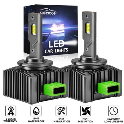 For 2014-2015 Volvo XC60 LED Headlight Bulbs D3S D3R HID Xenon Super White 2Pcs - Image 1 of 4