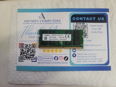 Kingston 16GB 2Rx8 PC4-2666V-SE1-11 KCRXJ6-MIE Sodimm Memory RAM - Image 1 of 2