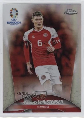 2024 Topps Chrome UEFA Euro Color Match Refractor /99 Andreas Christensen #141 - Image 1 of 2