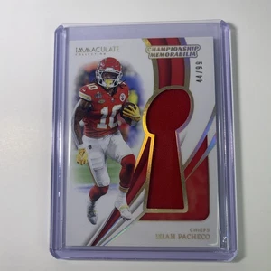 2024 Panini Immaculate Championship Memorabilia Isiah Pacheco 44/99 - Picture 1 of 2