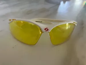 GEARBOX VISION eyewear SLIM FIT Protection Glasses White FRAME Amber Lens NEW - Picture 1 of 4