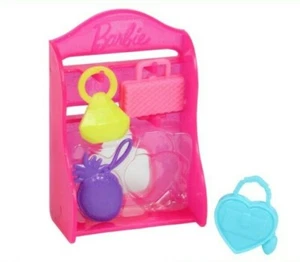 Barbie Puppe Handtasche Zubehörpaket 4 Geldbörsen mit Gestell - Bild 1 von 4