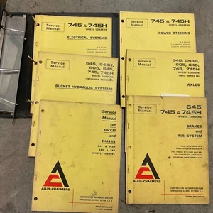 Fiat Allis 745 745H WHEEL LOADER SERVICE SHOP REPAIR MANUAL GUIDE BOOK BINDER - Picture 1 of 7
