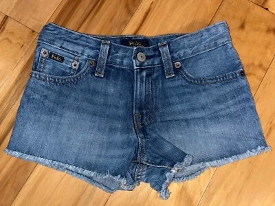 RALPH LAUREN GIRLS DENIM CUT OFF SHORTS SIZE 8 EXCELLENT COND LD4 - Image 1 of 4