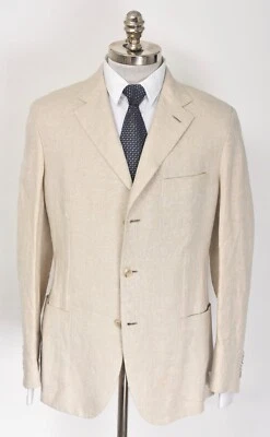 NWT BRIONI Piuma Beige Melange Pure Linen Unconstruced Sport Coat 40 S (EU 50) - Image 1 of 4
