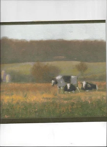 * BLACK WHITE COWS PASTURE FARM COUNTRY WALLPAPER BORDER NEW ARRIVAL RANCH BARN - Picture 1 of 5