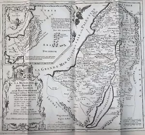 Rare 1712 Large Antiquarian Map of the Middle East Isreal & Palestine With Gaza - Picture 1 of 8