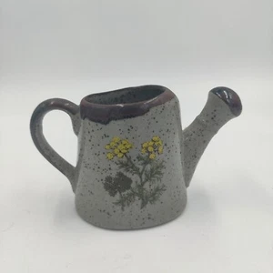 Vintage Takahashi Art Pottery Speckled Ceramic Watering Can Planter Vase Flower - Picture 1 of 7