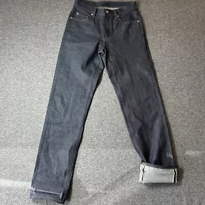 Uniqlo jeans dark wash straight mens size 28x34 selvedge - Picture 1 of 11