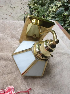 Aplique de montaje en pared de vidrio de escoria victoriano antiguo vintage 82422 E - Imagen 1 de 11