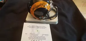 MINI CASCO JACK YOUNGBLOOD RAMS AUTÉNTICO AUTÉNTICO FIRMADO A MANO AUTÓGRAFO CERTIFICADO DE AUTENTICIDAD - Imagen 1 de 5