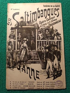 PARTITION MUSICALE - LES SALTIMBANQUES - OPERA COMIQUE - LOUIS GANNE - Imagen 1 de 7